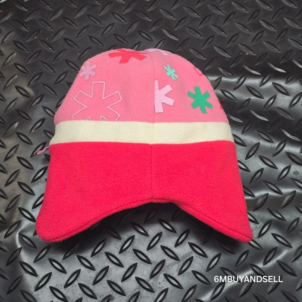 Strawberry Shortcake‎ Toddler 1-3Y Fleece Trapper Hat Pink Red Vintage 2007